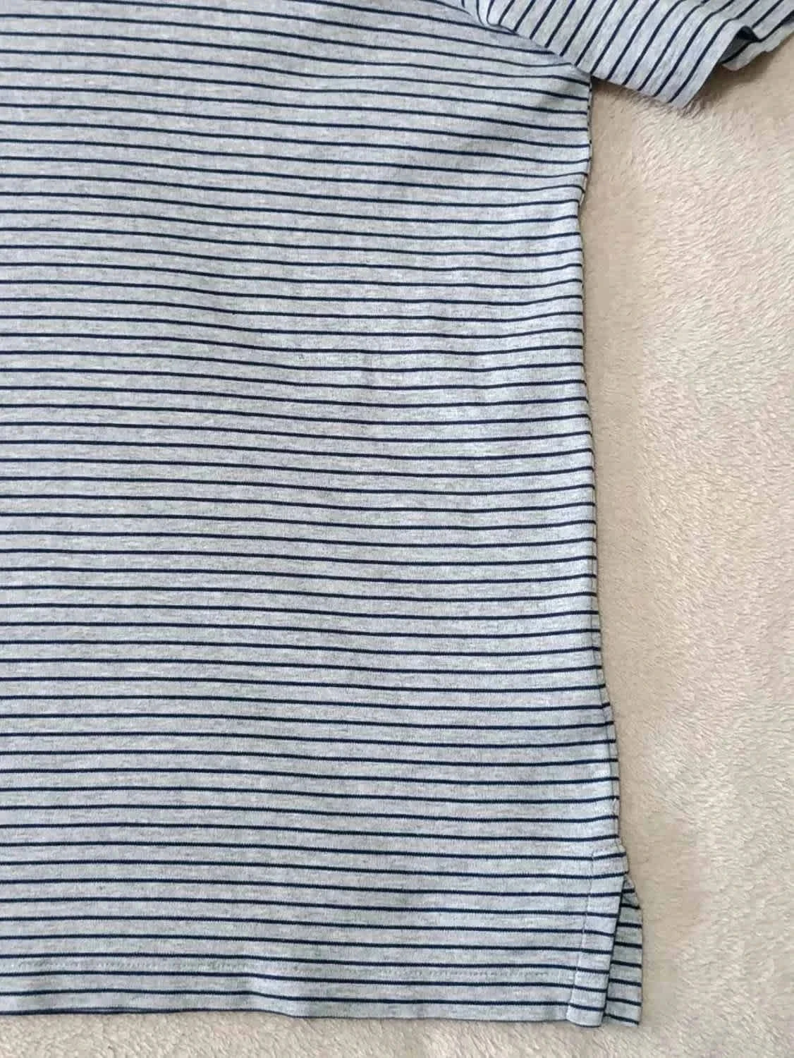 Polo Ralph Lauren gris rayures bleues Taille L – photo 11
